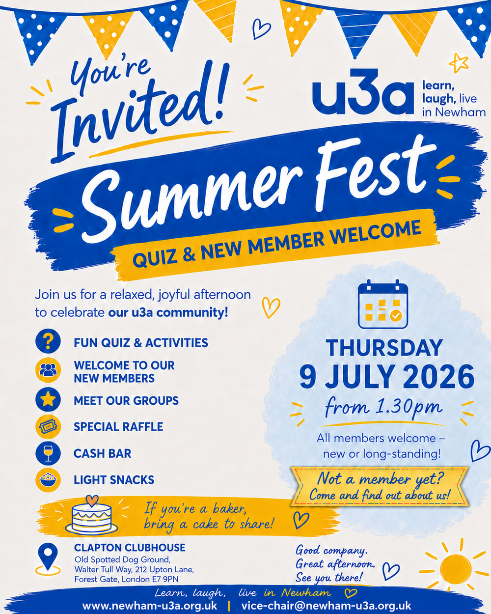 Summer Fest Quiz and New Member Welcome